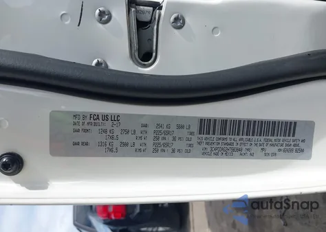 2017 Dodge Journey Se Awd z USA, uszkodzony, nr VIN 3C4PDDAG2HT583840